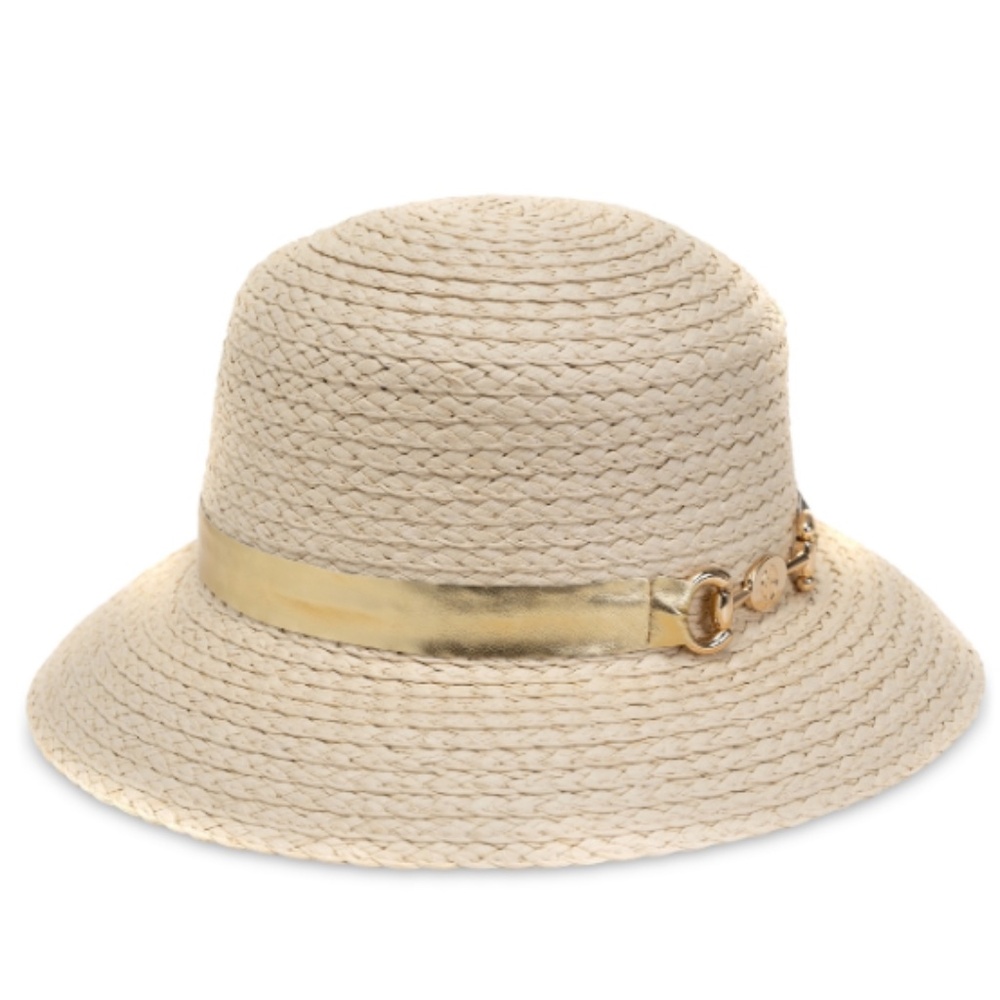 Giani Bernini Women's Embellished Straw Cloche Hat - Natural